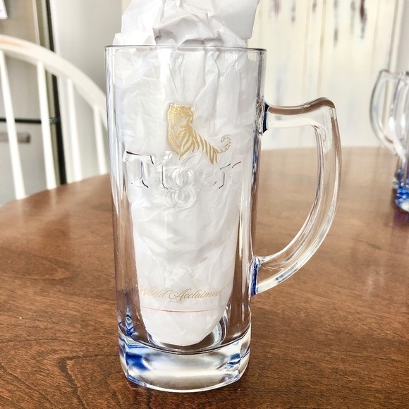 Tiger, Asian Lager, Beer Mugs, Beer Glasses, Set of 6, Excellent Condition - Picture 5 of 16